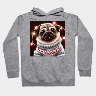 Cute Pug Drawing Hoodie